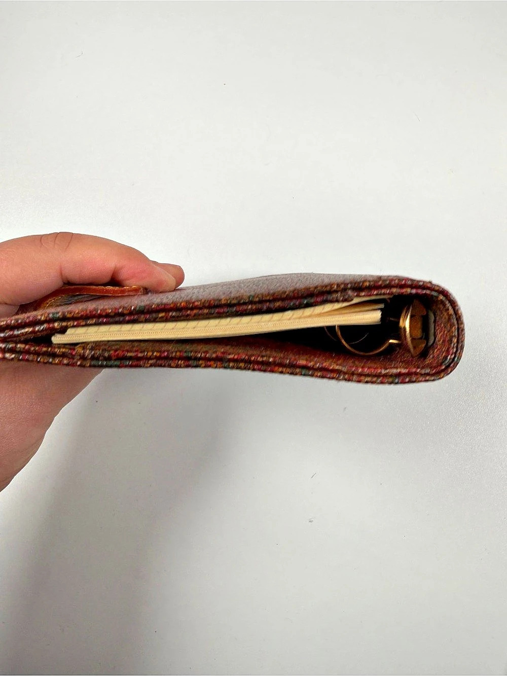 Etro Paisley Ring Planner Organizer in Brown & Orange - Picture 6 of 9